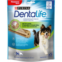 Dentalife Лакомство для собак средних пород для поддержания здоровья полости рта, 115г